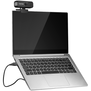 CANYON C2, 720P HD 1.0Mega fixed focus webcam with USB2.0. connector, 360° rotary view scope, 1.0Mega pixels, built in MIC, Resolution 1280*720(1920*1080 by interpolation), viewing angle 46°, cable length 1.5m, 90*60*55mm, 0.104kg, Black