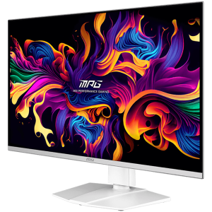 MSI MPG 321URXW QD-OLED Gaming Monitor, 31.5" 240Hz, UHD (3840x2160) 16:9, QD-OLED, 0.03ms, 250nits, 1500000:1, 178/178, G-Sync Compatible, Adjustable Stand, 1x DP, 2x HDMI, 1x Type-C, 1x Headphone out, USB Hub, White, 3Y Warranty
