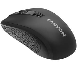 CANYON MW-7, 2.4Ghz wireless mouse, 6 buttons, DPI 800/1200/1600, with 1 AA battery, size 110*60*37mm, 58g, black