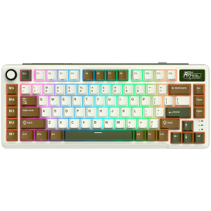 ROYAL KLUDGE RK L75 Palm Green Gaming Keyboard Cream switch