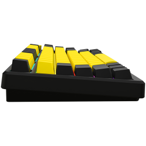 LORGAR KBP7075W, Wireless 75% Mechanical Gaming Keyboard Pro, Black/yellow, EN layout
