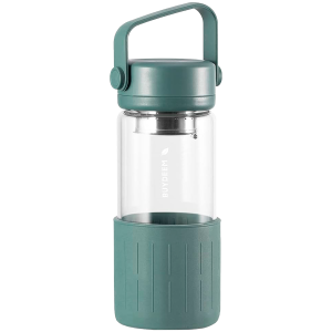 BUYDEEM Glass Tea Bottle, model DG42, color Cozy Greenish