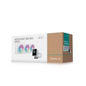 DeepCool водно охлаждане Water Cooling MYSTIQUE 360 ARGB WH - LCD Screen