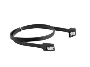 Кабел Lanberg SATA DATA III (6GB/S) F/F cable 30cm metal clips angled, black