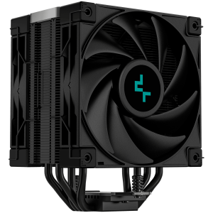 DeepCool AK400 ZERO DARK PLUS, CPU Air Cooler, 2x120mm FDB PWM Fan, Core Touch Technology 2.0, 4 Heatpipes, LGA1851/1700/1200/115x, AMD AM5/AM4, 127x123x155 mm(LxWxH), 3Y, R-AK400-BKNNMD-G-1