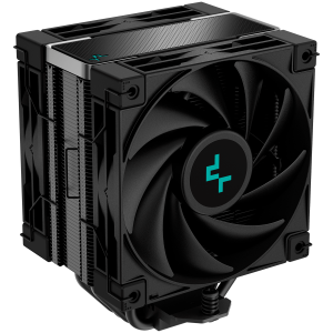 DeepCool AK400 ZERO DARK PLUS, CPU Air Cooler, 2x120mm FDB PWM Fan, Core Touch Technology 2.0, 4 Heatpipes, LGA1851/1700/1200/115x, AMD AM5/AM4, 127x123x155 mm(LxWxH), 3Y, R-AK400-BKNNMD-G-1