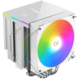 AK6 Dual Digital Arctic (WH, ARGB & Digital LED Panel Top Cover, 2PCS ARGB PWM Fan, Intel Backplate, Mini ARGB LED Controller)