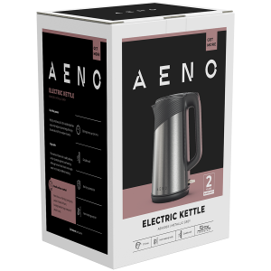 AENO Electric Kettle EK3: 1850-2200W, 1.7L, Strix, Double-walls, Non-heating body, Auto Power Off, Dry tank Protection