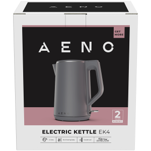 AENO Electric Kettle EK4: 1850-2200W, 1.5L, Strix, Double-walls, Non-heating body, Auto Power Off, Dry tank Protection