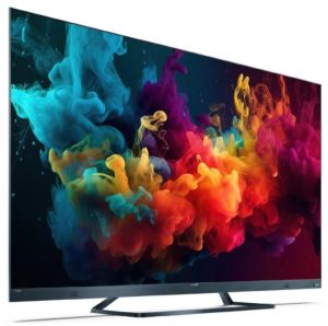 Телевизор Sharp 75FQ5EM2, 75" QLED Google TV, 4K Ultra HD 144Hz Quantum Dot 3840x2160 Aluminium Slim Frameless, AQUOS AI UltraClear, AQUOS Smooth Motion 144Hz, Active Motion 1400, Light Sensor OPC, Hybrid HARMAN/KARDON Speaker System, Dolby Vision IQ, Dol