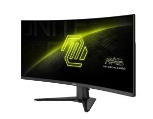 Монитор MSI MAG 346CQ, 34”, 1ms, 180Hz, Rapid VA, 3440 x 1440 (UWQHD), 21:9, CURVE 1500R, AMD FreeSync Premium, 75% DCI-P3, AG, HDR Ready, 300 nits, 4000:1, DCR 100M:1, DP(1.4a), 2xHDMI 2.0b, Tilt, VESA, Black, 6.3kg