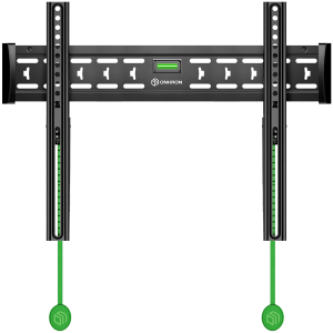 ONKRON Fixed TV Wall Mount for 43 to 85-inch Flat Panel TVs Digital Panels 68.2 kg, Black