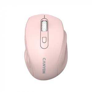 Canyon 6 buttons wireless 2.4Ghz mouse, MX8650A Sensor, DPI up to 1600, Injection case, 3 M life times left and right switches, 2xAAA battery, ABS material. Size: 105x71x40mm, Weight: 59g, Pink
