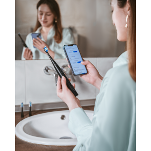 AENO SMART Sonic Electric toothbrush, DB2S: Black, 4modes + smart, wireless charging, 46000rpm, 40 days without charging, IPX7