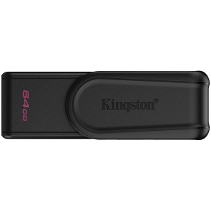 Kingston  64GB Portable USB 3.2 Gen 1 DataTraveler Exodia S (Black/Black)