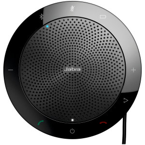 JABRA SPEAK 510 MS Speakerphone for UC & BT, USB Conference solution, 360-degree-microphone, Plug&Play, mute and volume button, Wideband, Bluetooth (up to 100 meters), Microsoft optimized Version B: incl. Smart Button activated via JABRA Direct