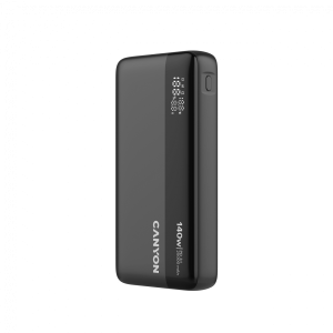 CANYON Power Bank PB-240, 25000mAh PD140W display power bank, Size160.0x82x27 mm Weight 508+-10g, Dark Gray