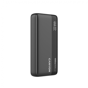 CANYON Power Bank PB-240, 25000mAh PD140W display power bank, Size160.0x82x27 mm Weight 508+-10g, Dark Gray