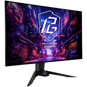 Asrock Gaming Monitor, 31.5" 4K (3840x 2160) OLED, AG, 240/480 Hz, 132% sRGB, 16:9, 1,500,000:1, 178/178, 0.03 ms, High, Swivel and Tilt adjustment, 2x 5W Speakers, 2x HDMI 2.0, 2x DP 1.2, 4x USB 3.2, 1x USB-C, 1x Audio (3.5mm), Wi-Fi antenna, 3Y