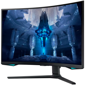 Monitor LED Samsung LS32BG750NPXEN Odyssey G75NB, 32" UHD Curved 1000R 16:9 (3840x2160) VA 165Hz, 350 cd/㎡, 1m:1, Q HDR 2000, 1ms (GTG), 178/178, FreeSync PP, 1xDP 2xHDMI, 2xUSB 3.0 , 3.5 Jack, Tilt/Pivot/Swivel/HeightAdj (120mm), VESA 100x100,3Y