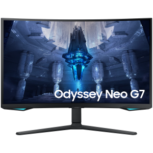 Monitor LED Samsung LS32BG750NPXEN Odyssey G75NB, 32" UHD Curved 1000R 16:9 (3840x2160) VA 165Hz, 350 cd/㎡, 1m:1, Q HDR 2000, 1ms (GTG), 178/178, FreeSync PP, 1xDP 2xHDMI, 2xUSB 3.0 , 3.5 Jack, Tilt/Pivot/Swivel/HeightAdj (120mm), VESA 100x100,3Y