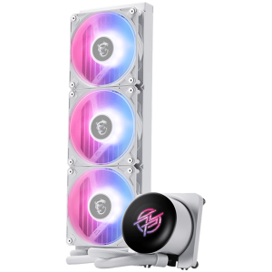 MSI MPG CORELIQUID P13 360 WHITE, 3x120mm Pre-installed CycloBlade 9 ARGB Daisy Chain Fans, 2.1-inch LCD screen, Copper Base, UNI BRACKET, Intel LGA 1700/1851, AMD AM5/AM4, 5Y Warranty