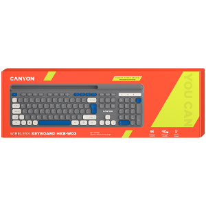 CANYON keyboard HKB-W03 EN AAA Wireless Gray