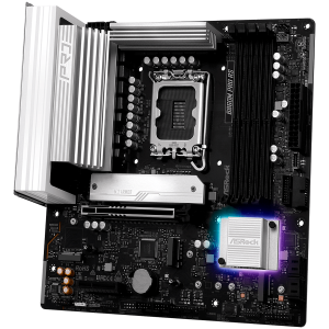 ASROCK MB Desktop B860M Pro Rs, S.1851, 4x DDR5, 1x PCIe 5.0 x16, 1x PCIe 4.0 x4, 1x Blazing M.2, 2x Hyper M.2, 4x SATA3, 2x USB-C, 7x USB 3.2, 6x USB 2.0, 1x RJ-45 2.5GB Lan, 1x HDMI, 1x DP 1.4, mATX