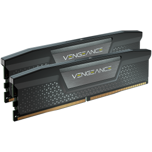 CORSAIR DDR5, 6000MT/s 64GB 2x32GB DIMM, 30-36-36-76, Std PMIC, AMD EXPO, VENGEANCE DDR5 Black Heatspreader, Black PCB, 1.4V