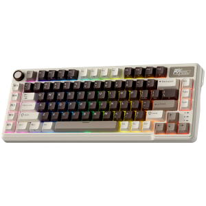 ROYAL KLUDGE RK L75 Mocha Gray Gaming Keyboard Cream switch