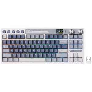 ROYAL KLUDGE RK M87 Ocean Blue Gaming Keyboard Cream switch