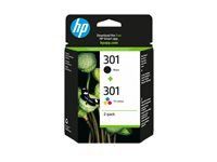 HP 301 original Ink cartridge N9J72AE Combo 2-Pack Standard Capacity Black and Color cartridge