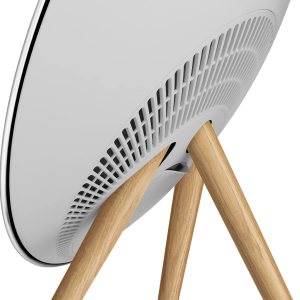 Beosound A9 5th Gen Speaker Natural Alu (Back Grey Mist/Cover Kvadrat Light Grey/Legs Oak)