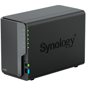 Synology DS225+, Tower, 2-bays 3.5'' SATA HDD/SSD, CPU Inte Celeron J4125 4-core (4-thread) 2.0 GHz, burst up to 2.7 GHz, 2 GB DDR4 non-ECC (expandable up to 6 GB), 1xRJ-45 1GbE LAN, 1xRJ-45 2.5 GbE LAN, 2xUSB 3.2 Gen 1, 1.3 kg, 3yr warranty