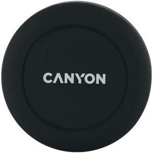 CANYON CH-2, Car Holder for Smartphones, magnetic suction function, with 2 plates(rectangle/circle), black, 44*44*40mm 0.035kg