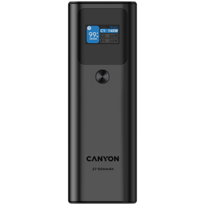 CANYON power bank PB-2010 TFT 27000 mAh 97.2Wh PD140W QC 3.0 Dark Gray