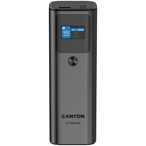 CANYON power bank PB-2010 TFT 27000 mAh 97.2Wh PD140W QC 3.0 Dark Gray