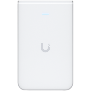 UBIQUITI In-Wall HD; WiFi 5; 6 spatial streams; 90 m² (1,000 ft²) coverage; 200+ connected devices; Powered using PoE/PoE+; (4) GbE ports with (1) PoE output; GbE uplink.