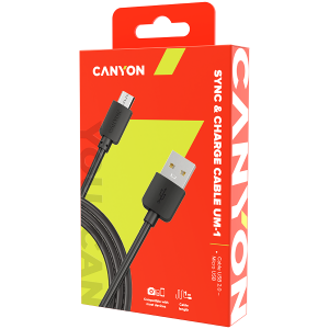 CANYON Micro USB cable, 1M, Black