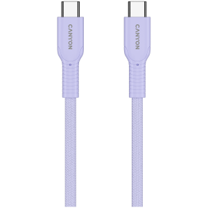 CANYON cable OnWire 60CL C-C 60W COLOR Braided 1m Purple