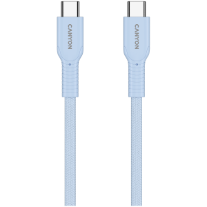 CANYON cable OnWire 60CL C-C 60W COLOR Braided 1m Light Blue