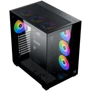 Aqua V Air (Black, ATX, U3x2+Type C, 2PCS TG, 6PCS Z22A Reverse & 1PC Z22A & ARGB Remote Control Kit)