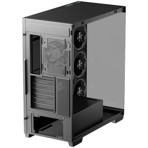 DeepCool CG580 4F V2, Mid Tower, Mini-ITX/Micro-ATX/ATX, Rear Connector support, 2xUSB3.0, 1x Type-C Gen2, 1xAudio, 3x120mm ARGB Reverse Fans, 1x120mm ARGB Fan, Tempered Glass, Mesh Panel, Black, R-CG580-BKADA4-G-2, 2Y