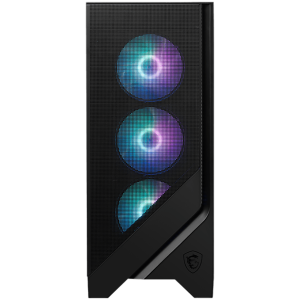 MSI MAG FORGE 321R AIRFLOW, Mid-Tower, ATX/M-ATX/ITX, 2x USB 3.2, 1x USB 3.2 Gen 2x2 Type-C, 1x Audio/Mic, LED Button, ARGB Hub, 4x 120mm ARGB Fans, Mesh Panel, Tempered Glass, Black