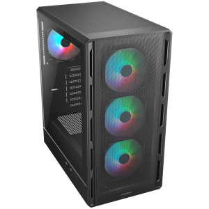 COUGAR AIRFACE PURE RGB PC Case, Mid Tower, Black
