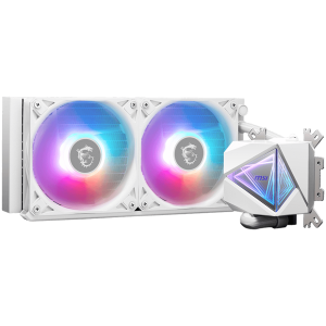 MSI MAG CORELIQUID I240 WHITE 2x 120mm ARGB Fans, Aluminum Radiator, Loop Dynamic Bearing, Intel LGA 1150/1151/1155/1156/1200/1700/1851, AMD AM5/AM4, 3Y Warranty