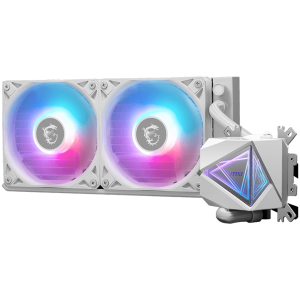 MSI MAG CORELIQUID I240 WHITE 2x 120mm ARGB Fans, Aluminum Radiator, Loop Dynamic Bearing, Intel LGA 1150/1151/1155/1156/1200/1700/1851, AMD AM5/AM4, 3Y Warranty