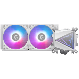 MSI MAG CORELIQUID I240 WHITE 2x 120mm ARGB Fans, Aluminum Radiator, Loop Dynamic Bearing, Intel LGA 1150/1151/1155/1156/1200/1700/1851, AMD AM5/AM4, 3Y Warranty