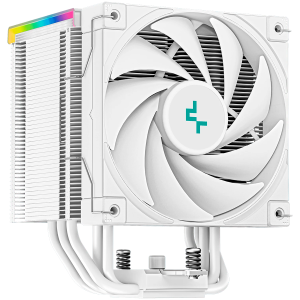 DeepCool AK500 Digital WH, CPU Air Cooler, 1x120mm FK120 PWM FDB Fan, ARGB, Digital Display, White, TDP 240W, 5 Heatpipes, Fluid Dynamic Bearing, LGA2066/2011-v3/2011/1700/1200/1151/1150/1155, AMD AM5/AM4, 127×117×160 mm(L×W×H), 3Y, R-AK500-WHADM