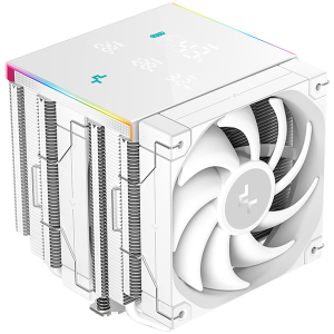 DeepCool AK620 DIGITAL PRO WH, CPU Air Cooler, 2x120mm FT12 SE PWM Fans, 6 Heatpipes, White, LGA2066/2011-v3/2011/1851/1700/1200/115x, AMD AM5/AM4, 129x138x163 mm(LxWxH), R-AK620-WHAPMN-G, 3Y